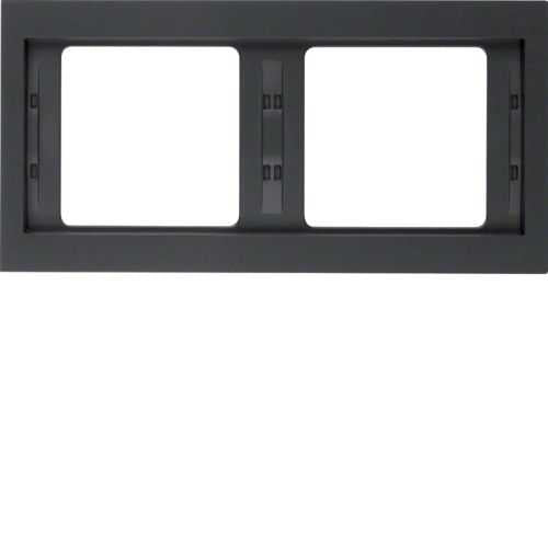 Berker 13637006 Rahmen 2fach waagerecht, K.1, anthrazit matt, lackiert Mesch Shop Berker 13637006 Rahmen 2fach waagerecht, K.1, anthrazit matt, lackiert Mesch Shop